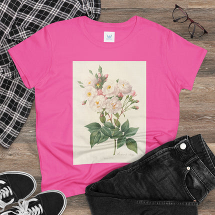 Rosa Noisettiana by Pierre Joseph Redouté Women's Midweight Cotton Tee