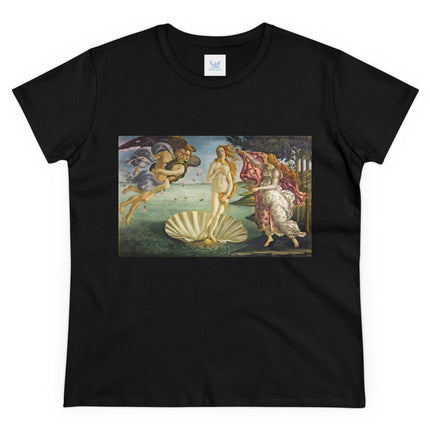 Birth of Venus by Sandro Botticelli Women's Midweight Cotton Tee