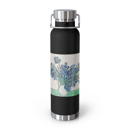 Irises by Vincent Van Gogh Copper Vacuum Insulated Bottle, 22oz
