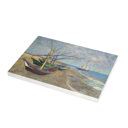 Fishing Boats by Vincent Van Gogh Postcards (envelopes included) - Bundles of 10, 30, 50 Pieces