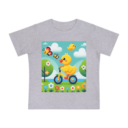 Duckling Riding a Bike Baby T-Shirt – A Joyful Little Ride