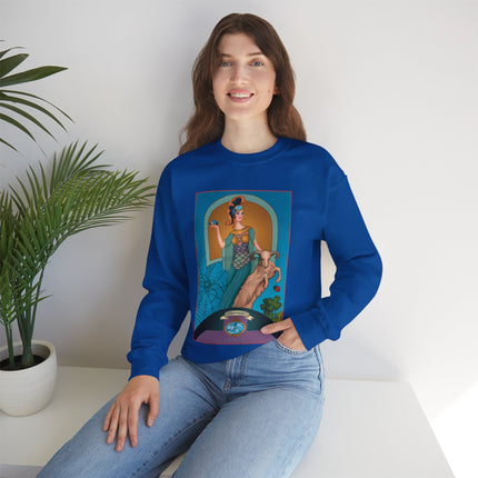 March & Aquamarine (Gem Series) by Sofia Chiostri Unisex Heavy Blend™ Crewneck Sweatshirt
