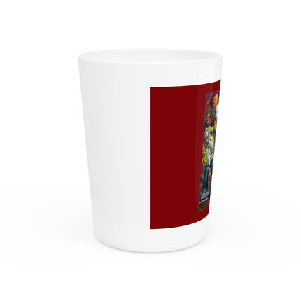 Fish, Fruits, and Flowers by Kathryn E. Cherry Ceramic Shot Glass