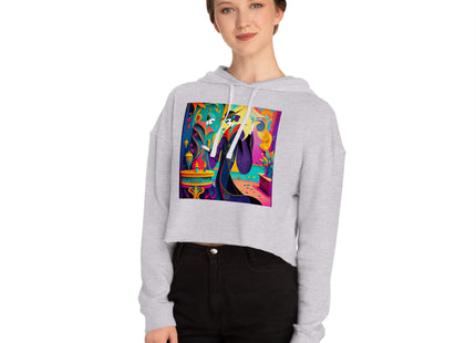 Phantoms of Elegance Women’s Cropped Hooded Sweatshirt