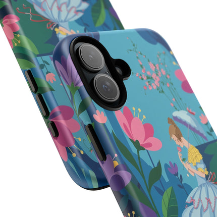 🌸☂️ A Stroll Through The Enchanted Forest Phone Case – Art Deco Floral Fantasy