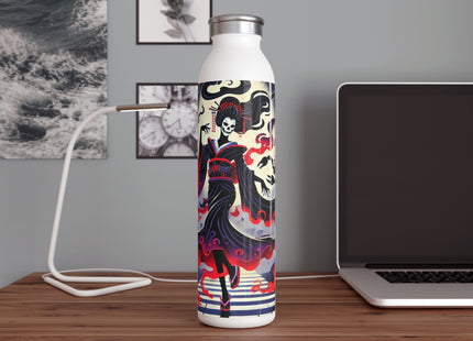Halloween Sorceress Slim Water Bottle
