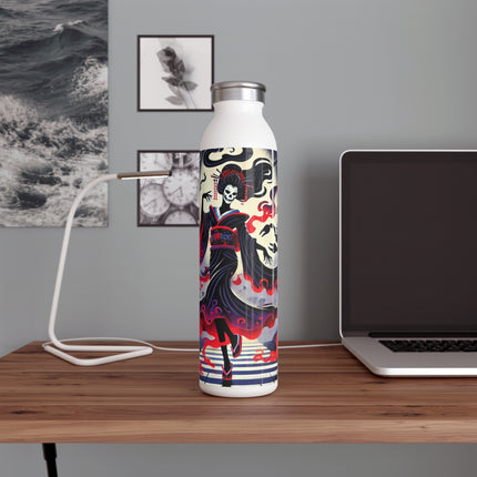 Halloween Sorceress Slim Water Bottle