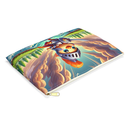 The Valiant Duck Flat Pouch – Courageous Charge & Playful Heroism