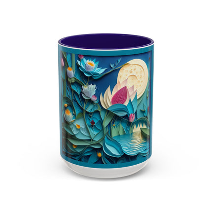 Ethereal Moonlit Lake Colorful Mugs (11oz, 15oz)
