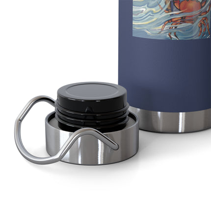 Playful Waves and Fashion Follies Copper Vacuum Insulated Bottle, 22oz