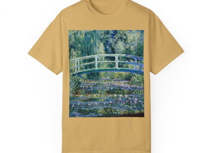Water Lilies and Japanese Bridge by Claude Monet Unisex Garment-Dyed T-shirt