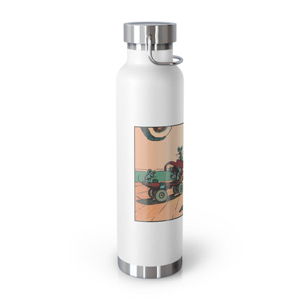 Mischievous Mice on Wheels Copper Vacuum Insulated Bottle, 22 oz
