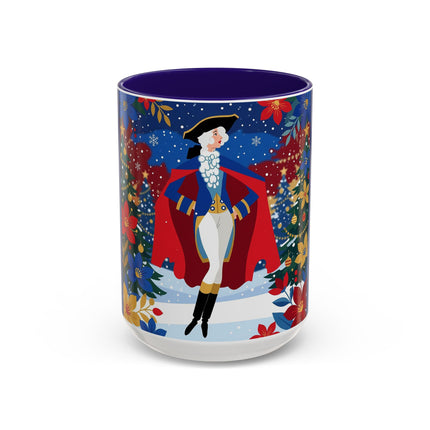 🎭❄️ The Christmas Masquerade Lady Colorful Mug – Art Deco Holiday Fantasy