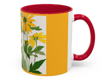 Clerodendrum & Rudbeckia Flower by Tanigami Kônan Colorful Mugs (11oz, 15oz)