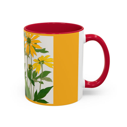 Clerodendrum & Rudbeckia Flower by Tanigami Kônan Colorful Mugs (11oz, 15oz)