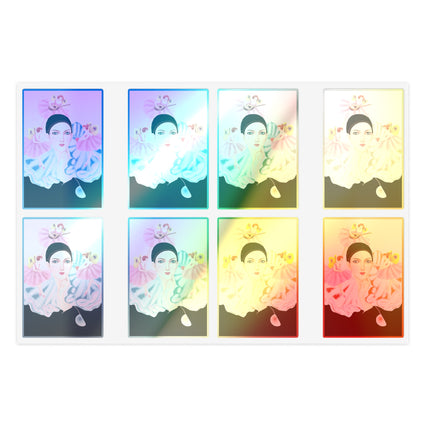 Pierrot & Fairies Dressed in Pink by Sofia Chiostri Sticker Sheets