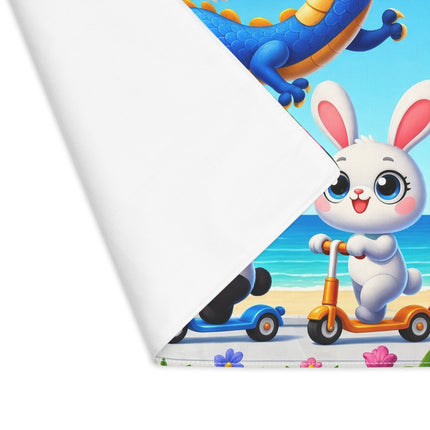 🌊🛴 Seaside Scooter Friends Placemat – Whimsical Coastal Animal Adventure