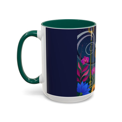 The Lady Of The Starlit Candles Colorful Mugs – Art Deco Theatrical Romance