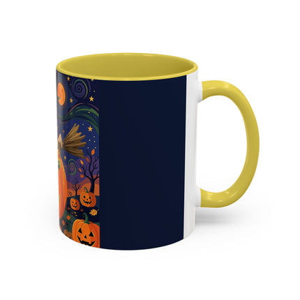 🧙‍♀️🎃 The Witch Of Pumpkin Moon Hollow Colorful Mug – Whimsical Halloween Magic