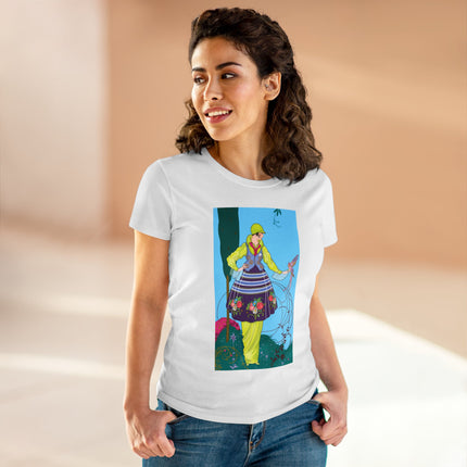 Exquisite Elegance by Umberto Brunelleschi Women's Midweight Cotton Tee
