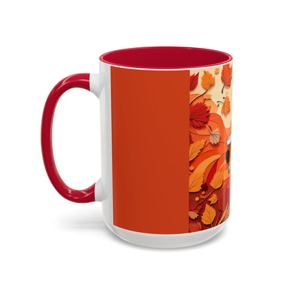 Siamese Cat at an Autumn Harvest Fair Colorful Mugs (11oz, 15oz)