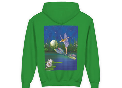 Fairy on a Dragonfly Youth Heavy Blend Hooded Sweatshirt