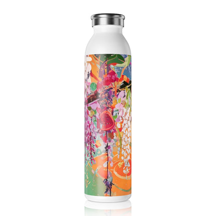 Golden Wisteria Elegance Slim Water Bottle