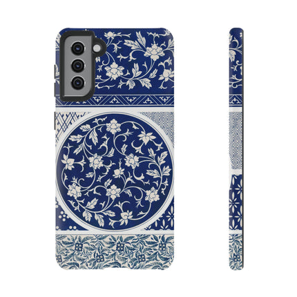 Blue Flower Pattern by Owen Jones Phone Cases