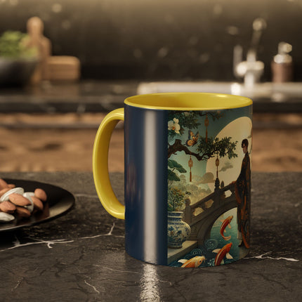 Moonlit Bridge Gentleman Colorful Mug – Imperial Serenity & Moonlit Harmony