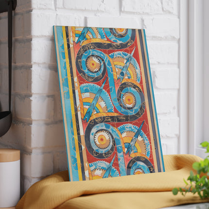 Reproduction of S-Spiral Frieze by Emile Gilliéron Glass Cutting Board