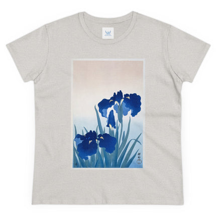 Irises by Ohara Koson Women's Midweight Cotton Tee