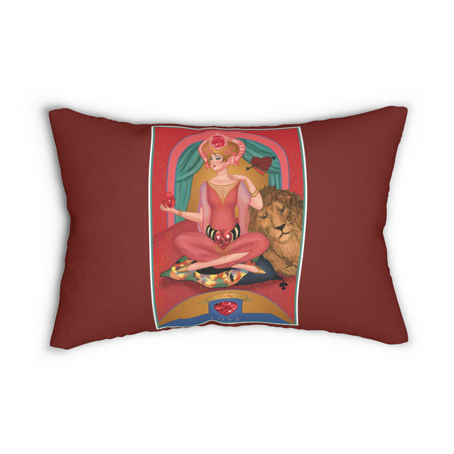 July & Ruby (from the Gem Series) by Sofia Chiostri Spun Polyester Lumbar Pillow
