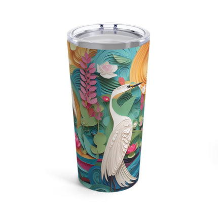 Elegant Egret Oasis Tumbler 20oz
