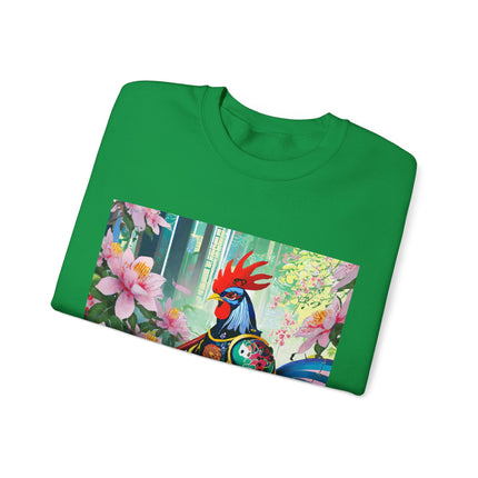 Cyberpunk Rooster Unisex Heavy Blend™ Crewneck Sweatshirt