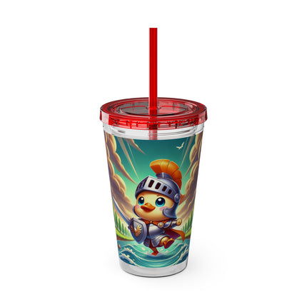 Valiant Duck Sunsplash Tumbler with Straw, 16oz
