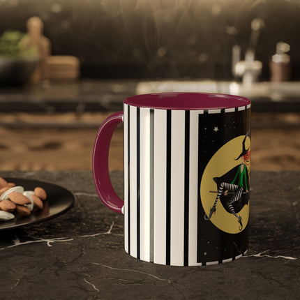 A Witch’s Moonlit Flight Colorful Mugs, 11oz