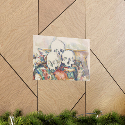 The Three Skulls by Paul Cézanne Matte Horizontal Posters