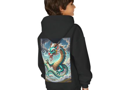 Tibetan Dragon in Battle Youth Heavy Blend Hooded Sweatshirt