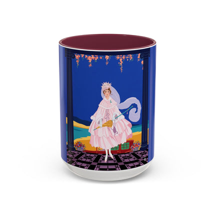 The Moonlit Promenade Colorful Mug (11oz, 15oz) – Blush Elegance, Coastal Romance & Art Deco Style
