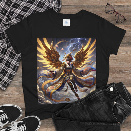 Valkyrie Descending Through Storm Cotton Tee