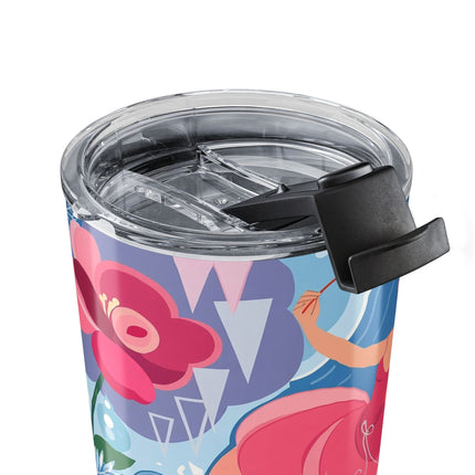 ⛸️🌸 The Rose Waltz On Ice Tumbler – Art Deco Winter Fantasy