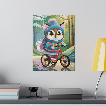 Baby Owl Matte Canvas, Stretched, 0.75"