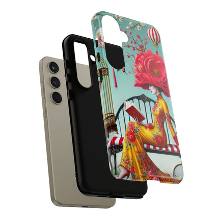 Reading In A Painted Garden Phone Cases