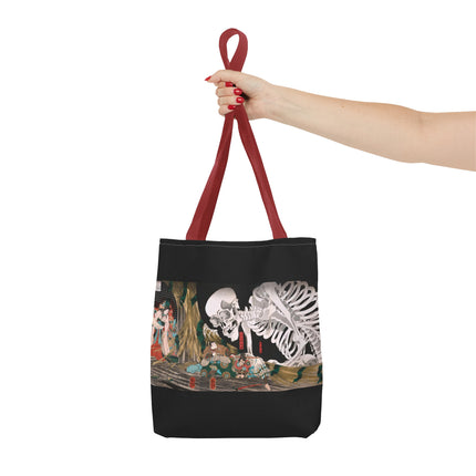 Mitsukuni Defying the Skeleton Spectre by Utagawa Kuniyoshi Tote Bag (AOP)