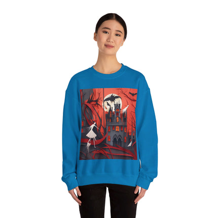 Halloween Night Scene Unisex Heavy Blend™ Crewneck Sweatshirt