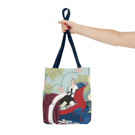 💌🌸 The Lady Of The Secret Letters Tote Bag – Art Deco Floral Elegance