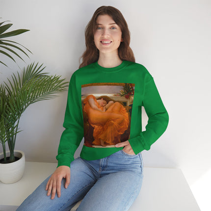 Flaming June by Frederic Leighton Heavy Blend™ Crewneck Sweatshirt