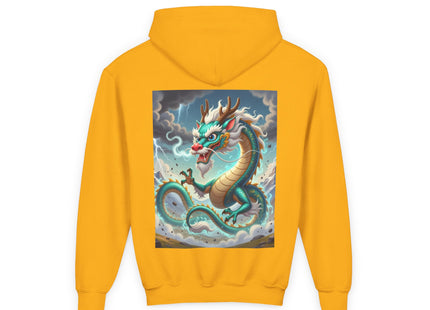 Tibetan Dragon in Battle Youth Heavy Blend Hooded Sweatshirt