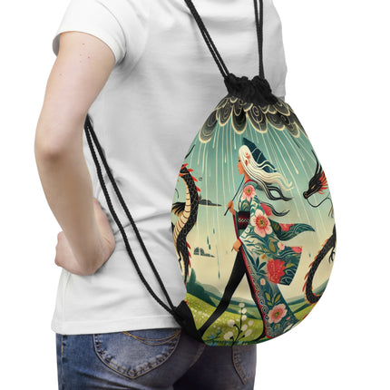 The Dragon Fairy’s Stride Drawstring Bag