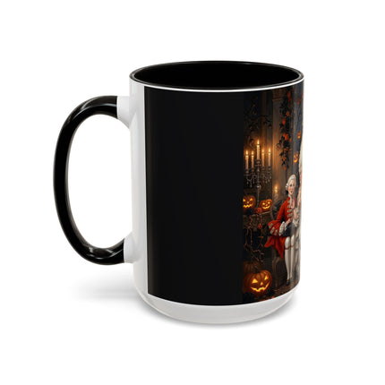 🌙🎃 The Moonlit Pumpkin Parlor Colorful Mug – Elegant Halloween Charm